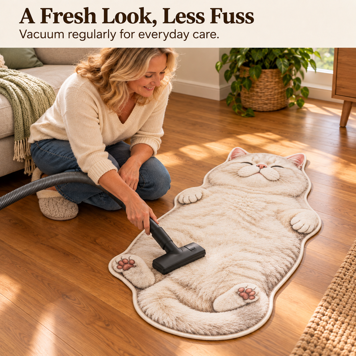 Chubby Tabby Cat Shaped Rug 🐱🤎