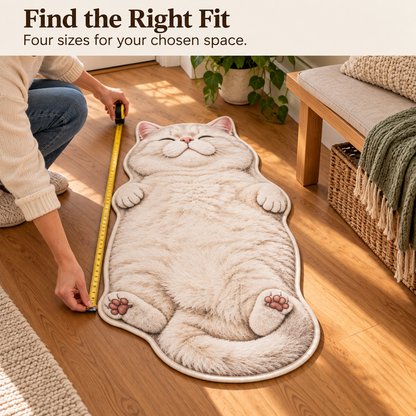 Chubby Tabby Cat Shaped Rug 🐱🤎