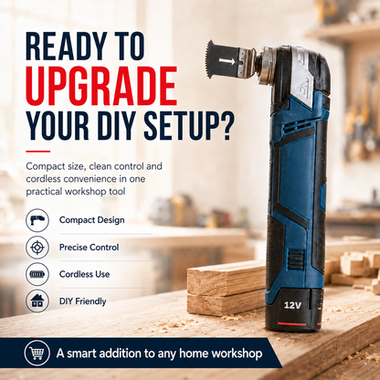 🔥🔧 12V Cordless Precision Cutter – Compact Multi-Function DIY Detail & Plunge Cutting Tool