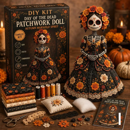 🖤 DIY Day of the Dead Patchwork Doll Kit