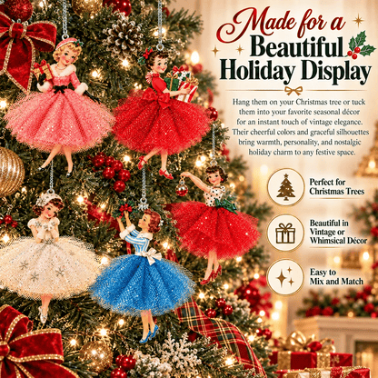 Vintage Christmas Lady Ornaments – 1950s-Inspired Holiday Charm 🎄
