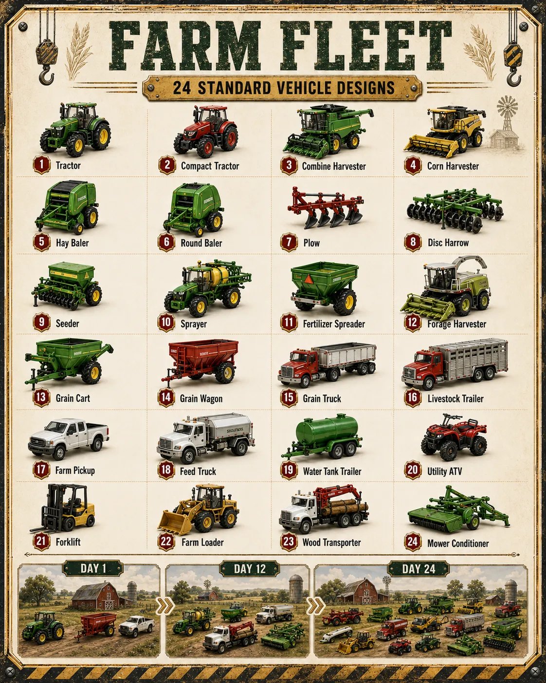 🚜Build the Fleet Collection 24-Day Vehicle Advent Calendar Series | ✨A New Adventure Every Morning