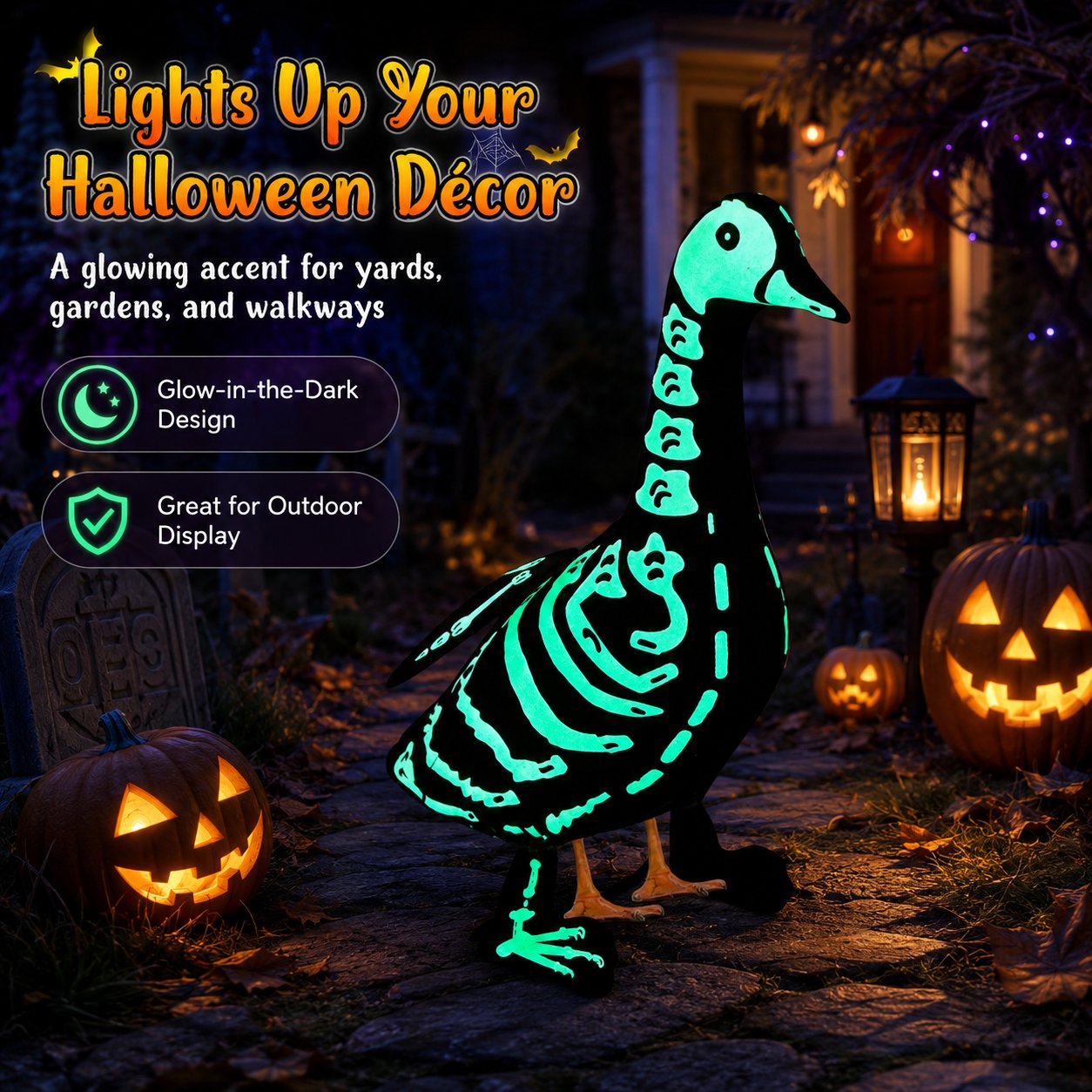 🎃 Turn Your Porch Goose Into a Glowing Halloween Showstopper 🦢✨