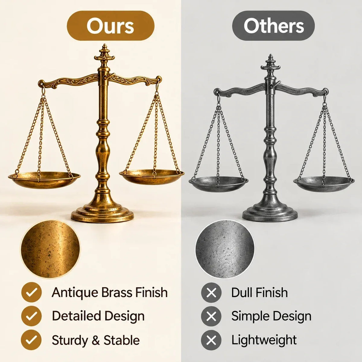 ⚖✨Vintage Brass Balance Scale — Decorative Tabletop Scale for Shelf, Mantel & Desk(📦Buy 2 Free Shipping)