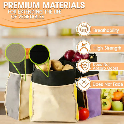 🔥Reusable Self Sealing Potato & Onion Storage Bags