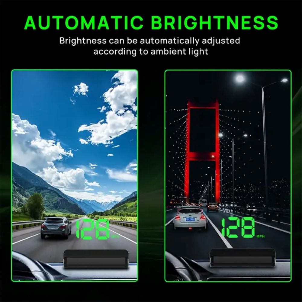 GPS Head-Up Display for Cars – Digital MPH Speedometer with HUD Projection