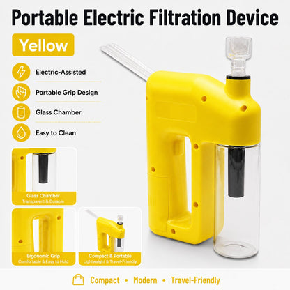 ⚡ LAST DAY 50% OFF – Portable Handheld Electric Filtration Device | Compact Glass Chamber Design with Electric-Assisted Operation & 6 Color Options ✨