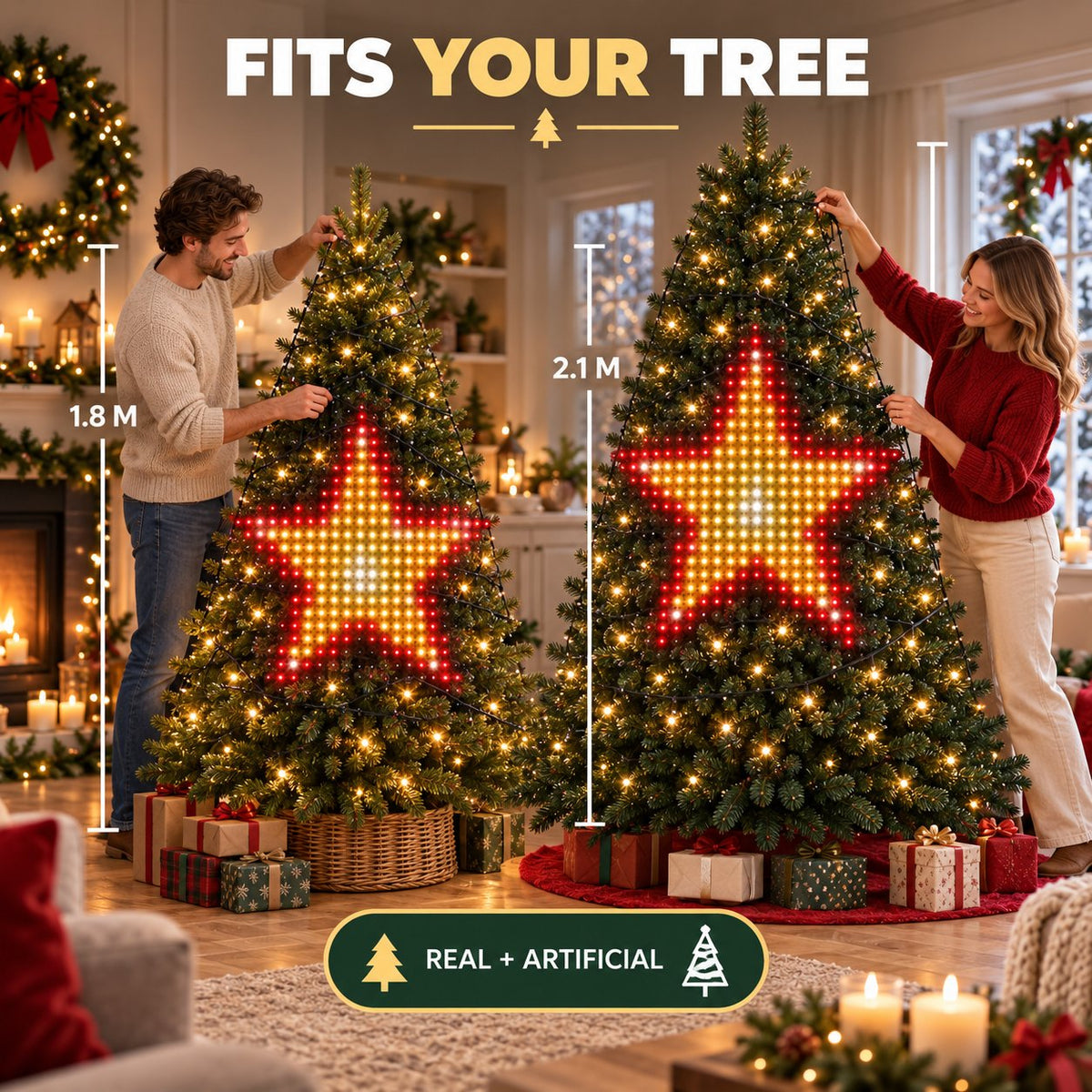 Smart Animated Christmas Tree Lights – App-Controlled LED Effects