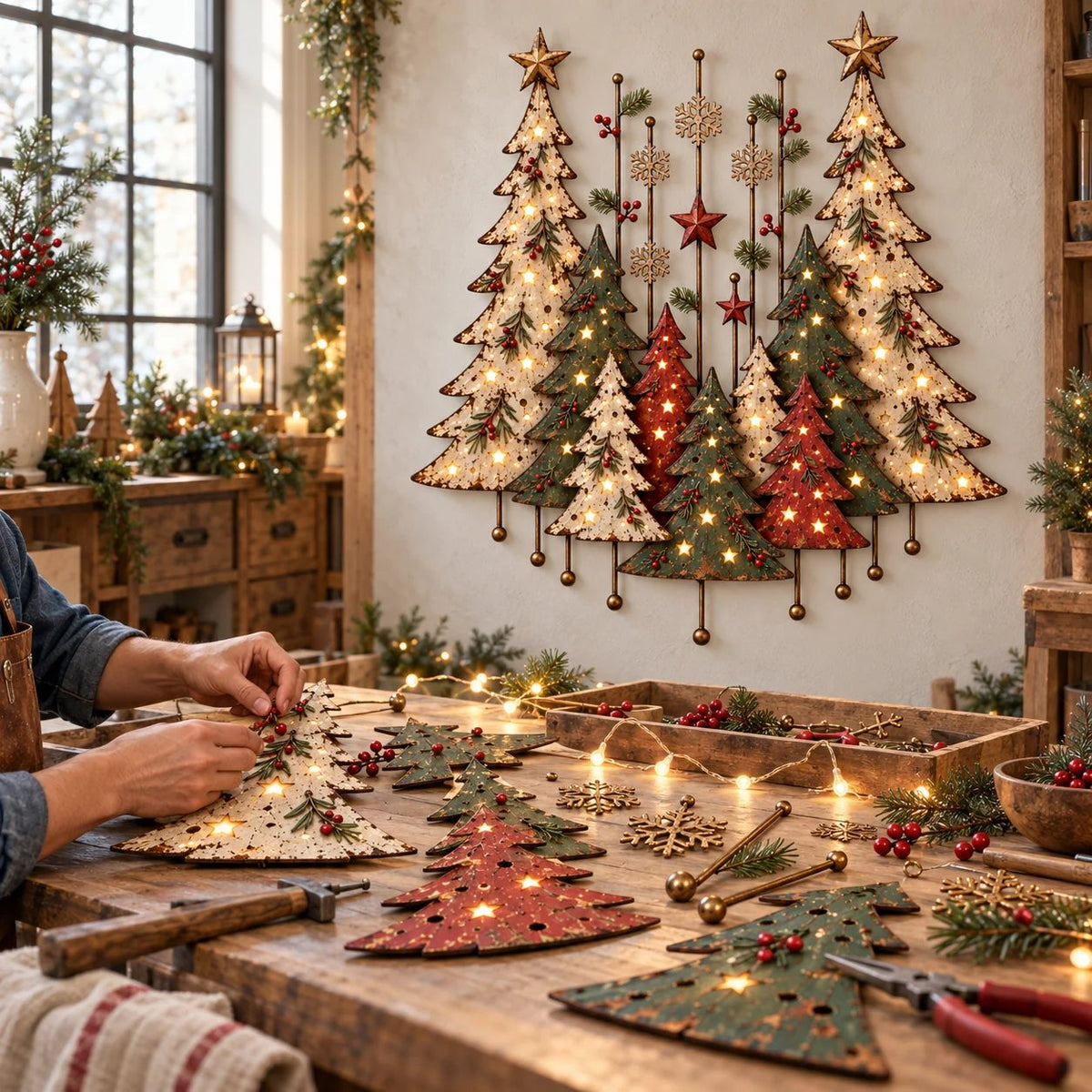 🔥Vintage Woodland Christmas Wall Decor