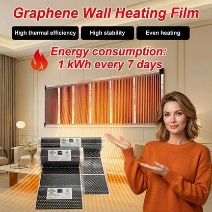 🔥Fast-heating 3-second wall heater made of graphene honeycomb structure with infrared ceramic—quiet and energy-efficient for indoor wall mounting