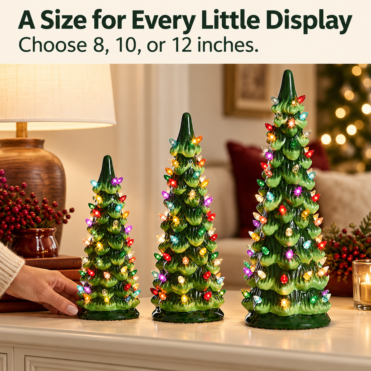 🔥Christmas Sale🎁Retro Hand-Painted Tabletop Christmas Trees🎄