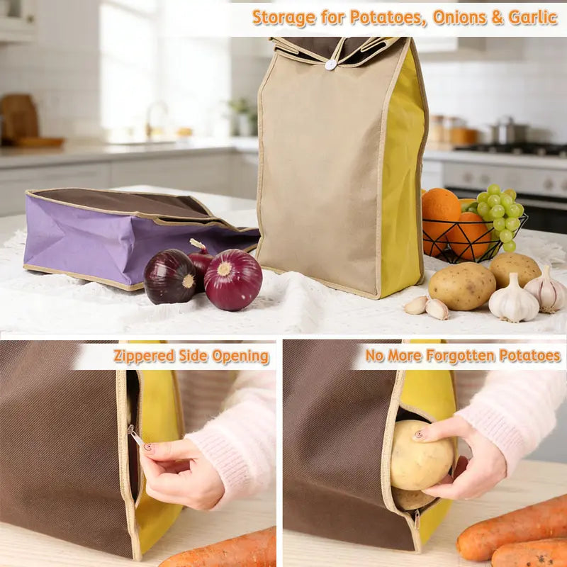 🔥Reusable Self Sealing Potato & Onion Storage Bags