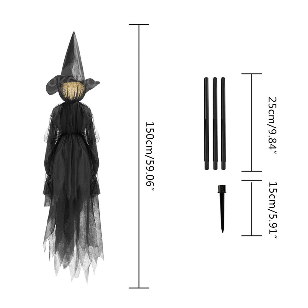 🎃HOT SALE ❤️‍🔥🧙‍♀️Lighted Halloween Witch Stake For Halloween Decoration🎃