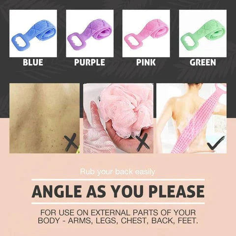 ✨ Silicone Back Scrubber Towel – Long Bath Brush for Deep Body Cleaning 🛁