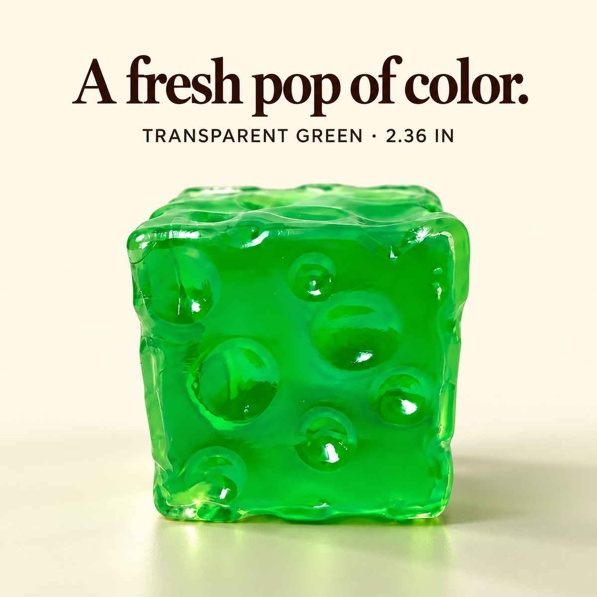 🧀 Moldable Cheese Cube Squishy – No-Rebound Fidget Toy