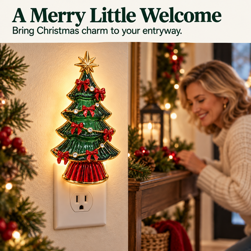 🎄 Christmas Plug-In Night Light – 4 Charming Holiday Designs ✨