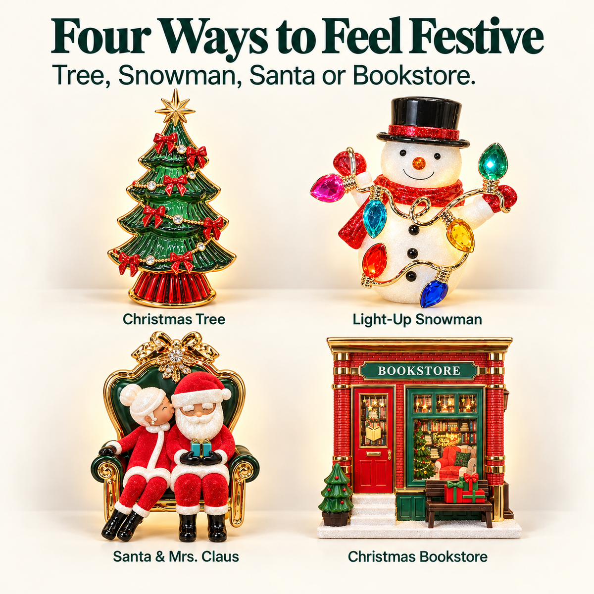 🎄 Christmas Plug-In Night Light – 4 Charming Holiday Designs ✨