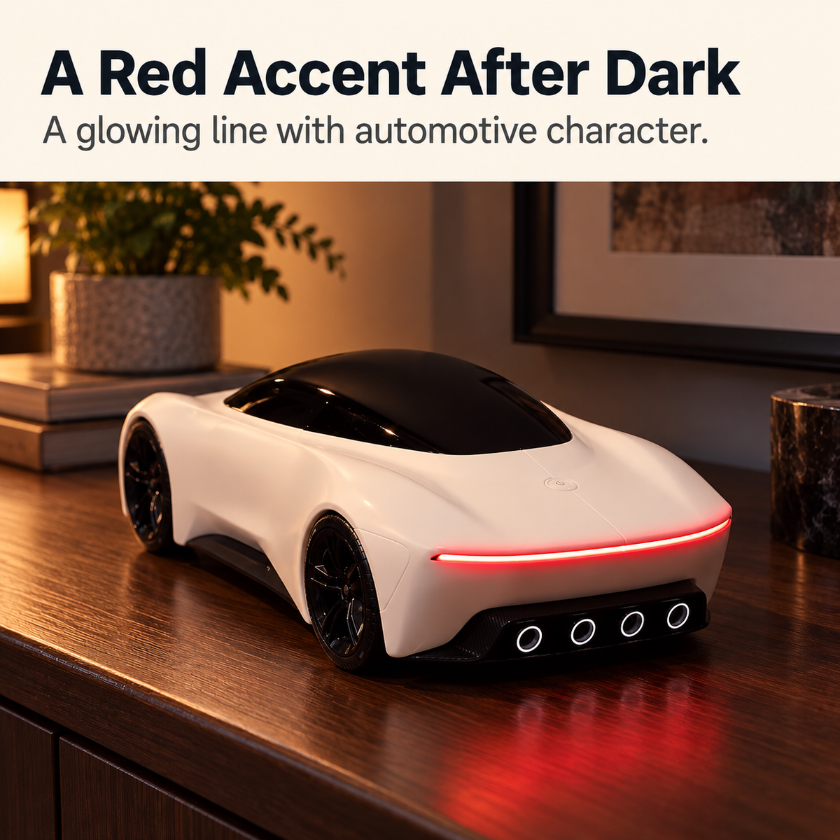 🏁 Sports Car Mist Diffuser – Four Rear Mist Outlets & Red Accent Light