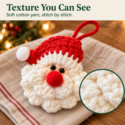 🎅 100% Handmade Crochet Santa Ornament (Sarah Wilson Handmade) - The Best Christmas Gift