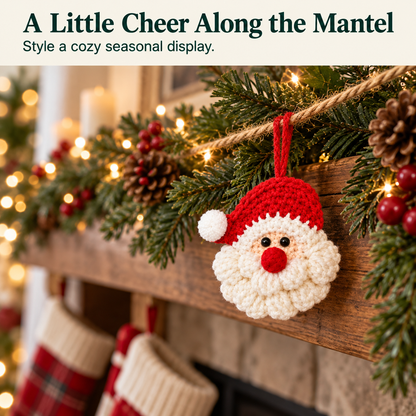 🎅 100% Handmade Crochet Santa Ornament (Sarah Wilson Handmade) - The Best Christmas Gift