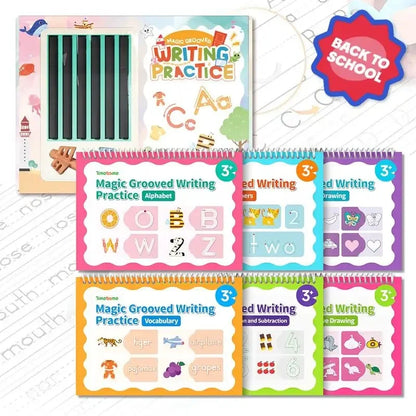 ✏️ Magic Handwriting Practice Book – Fun Reusable Groove Writing Set for Kids 🌈