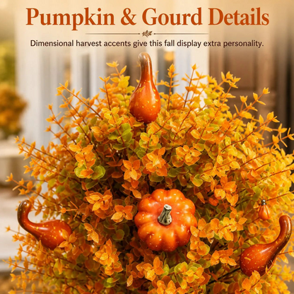 🔥Halloween Early Bird Special Sale 50% OFF - Artificial Fall Pumpkin Tree Stakes🍂