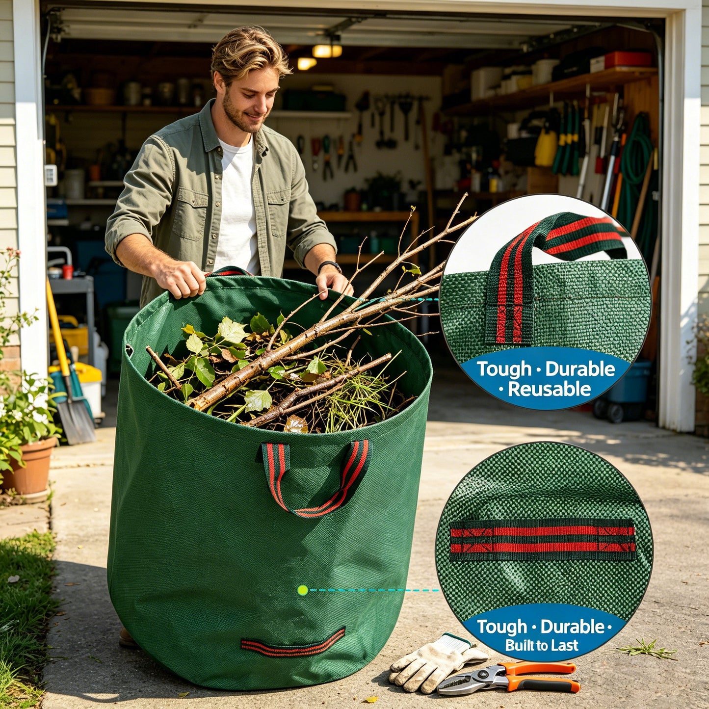 🍂 Reusable Garden Trash Bags