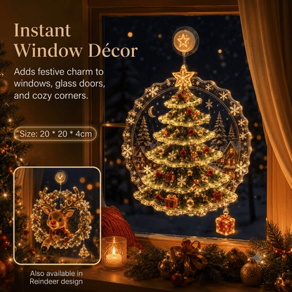 🎄 Weihnachts-Fensterlicht mit Saugnapf
