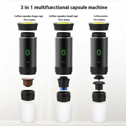 Portable Espresso Coffee Maker – 15-Bar Rechargeable Travel Coffee Machine