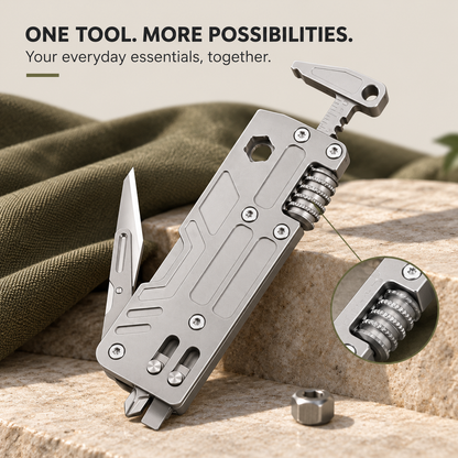 🛠️ Portable Titanium 10-in-One Outdoor Multi-Function Tool