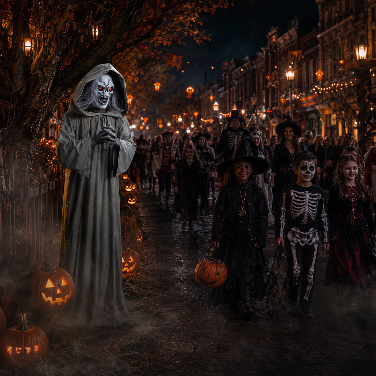 👻 Halloween Animated Jumping Scare Ghost – 50% OFF | Motion-Activated Life-Size Haunted Prop 🎃