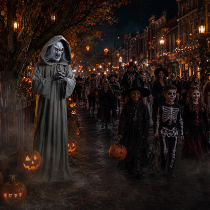 👻 Halloween Animated Jumping Scare Ghost – 50% OFF | Motion-Activated Life-Size Haunted Prop 🎃
