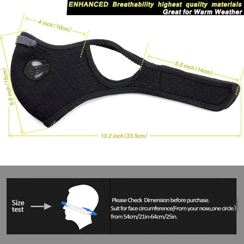 😷Reusable Carbon Filter Dust Mask – Built for Active Lifestyles