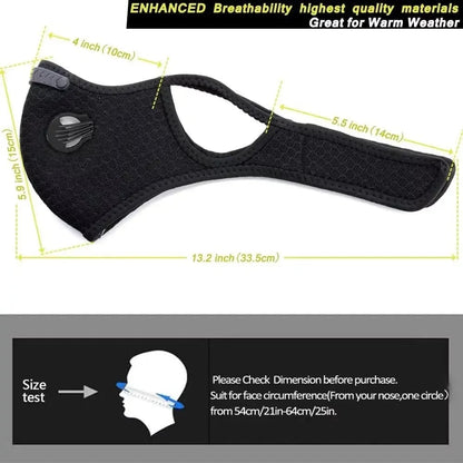 😷Reusable Carbon Filter Dust Mask – Built for Active Lifestyles