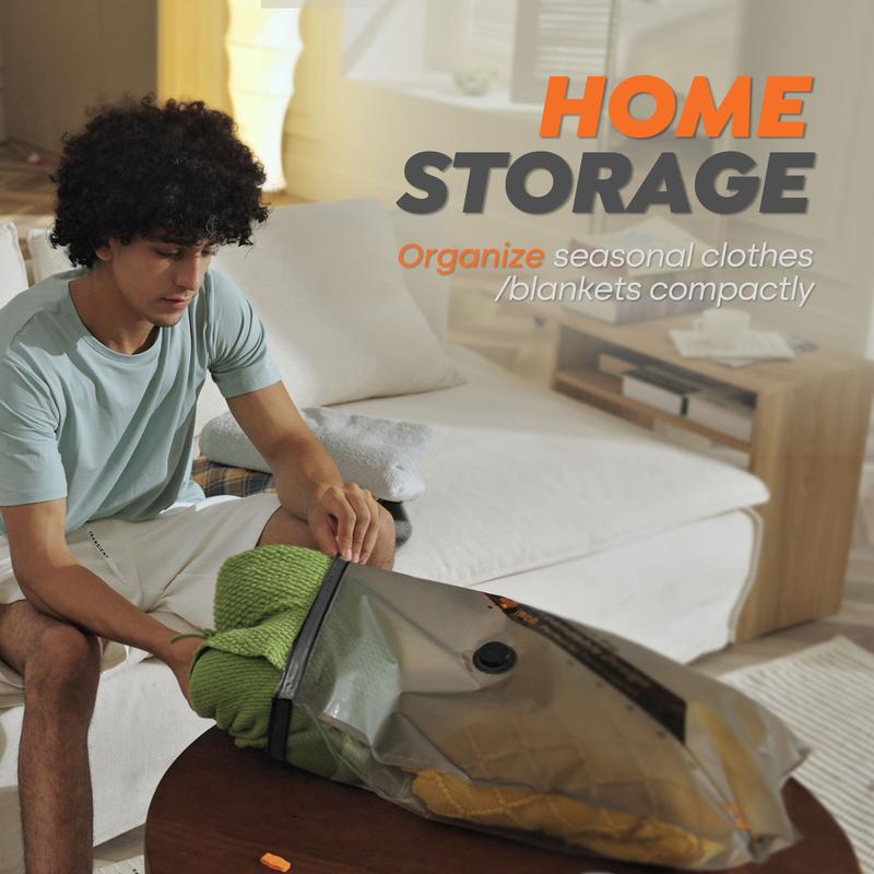 🧳✈️ VACBIRD X8 Wireless Electric Pump Vacuum Storage Bags| 3-Sec Automatic Space Saving Compression Bags Set for Travel & Home Organization