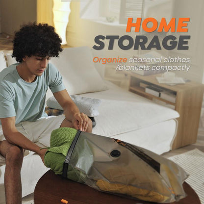 🧳✈️ VACBIRD X8 Wireless Electric Pump Vacuum Storage Bags| 3-Sec Automatic Space Saving Compression Bags Set for Travel & Home Organization