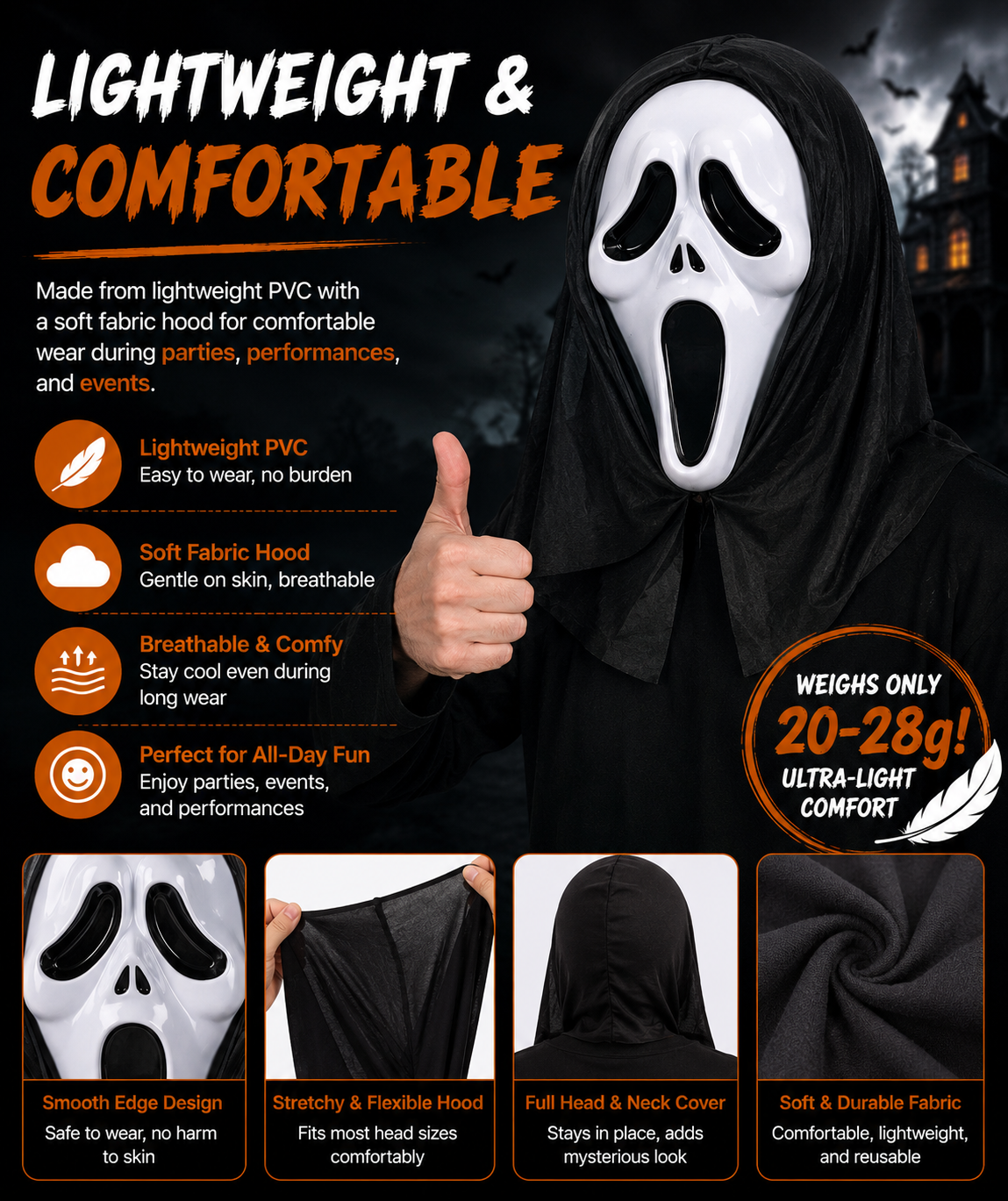 Halloween Skull Ghost Mask
