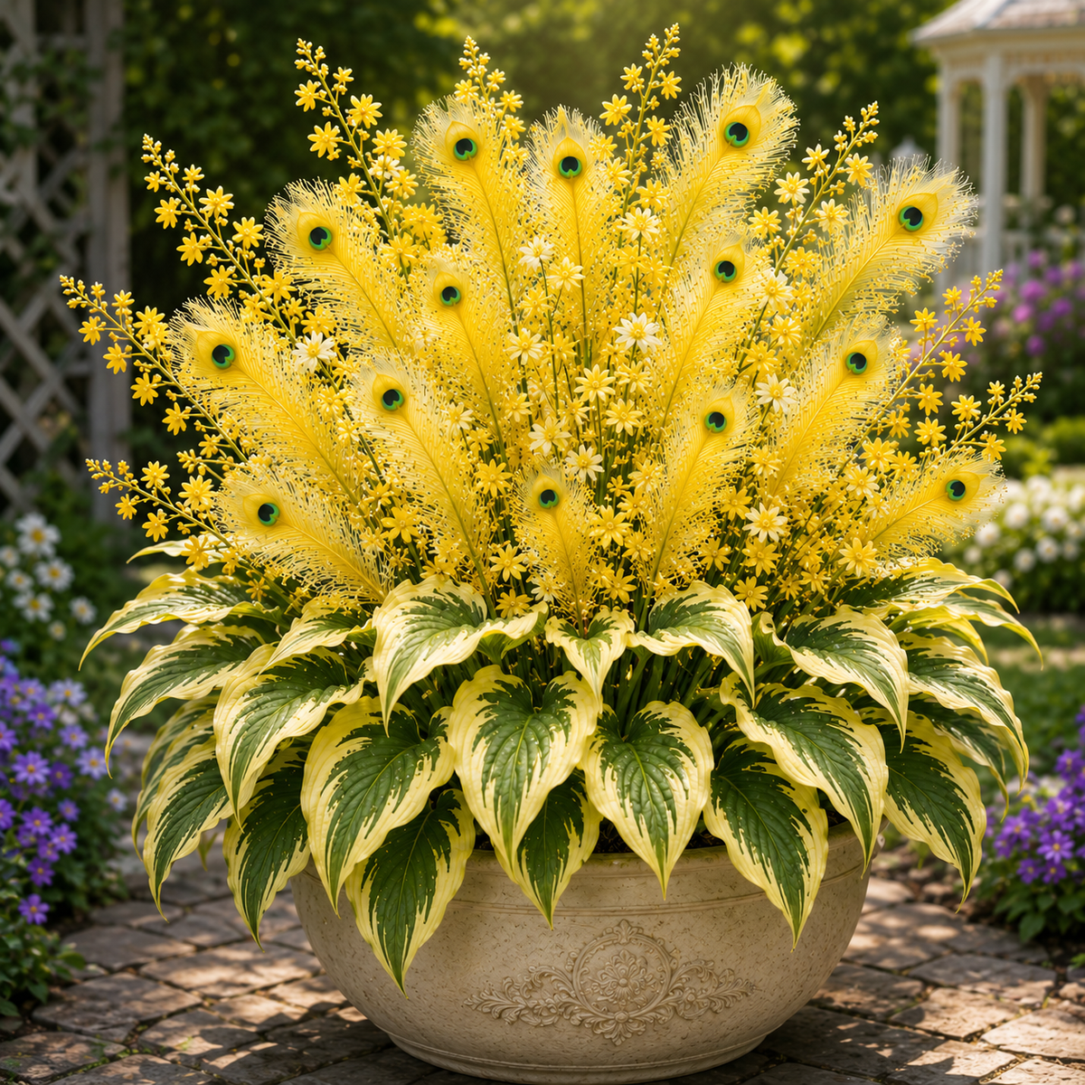 🦚 Rare Peacock Flame Hosta Bulbs🌸Brilliant Orange Plumes & Collector's Garden Beauty-