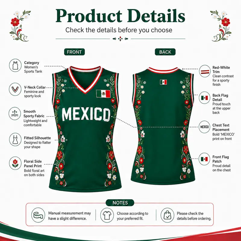 ⚽🔥 Show Your Team Spirit in Style! 🇲🇽☀️Sleeveless V-Neck Soccer Fan Tank | Lightweight Breathable Summer Sports Top 💚🏆