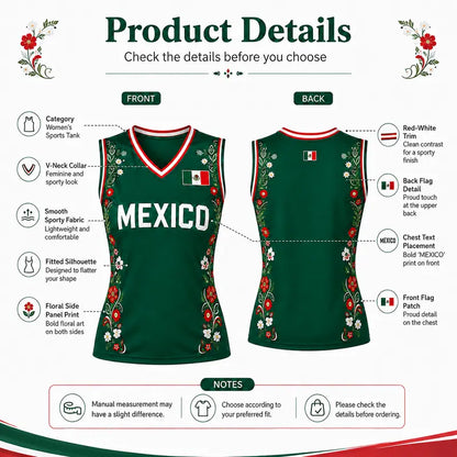 ⚽🔥 Show Your Team Spirit in Style! 🇲🇽☀️Sleeveless V-Neck Soccer Fan Tank | Lightweight Breathable Summer Sports Top 💚🏆