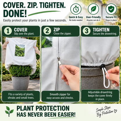 🌿 WINTER GARDEN ESSENTIAL | Plant Frost Protection Cover –Breathable Reusable Cover for Shrubs, Pots & Young Trees
