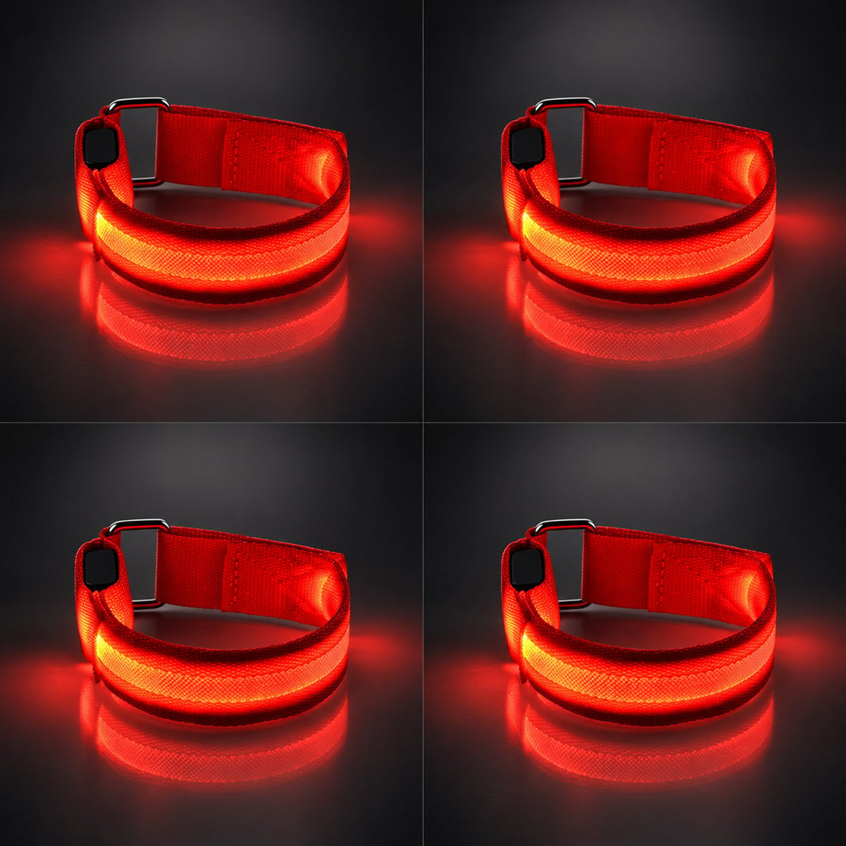 🐎 Horse LED Leg Straps – 4 Pack | Rechargeable Night Riding Safety Lights | Adjustable Velcro Fit for Horses of All Sizes ✨