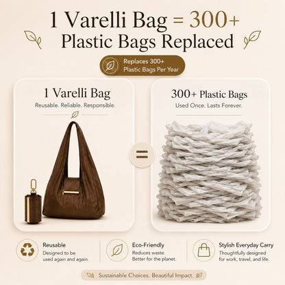 Varelli Charm Transformable Bag – Stylish Vegan Leather Tote & Keychain Charm