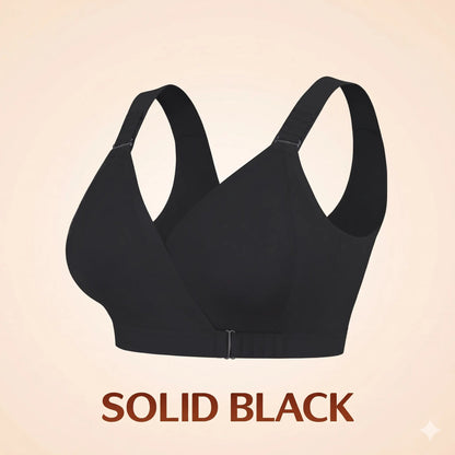 Front-Closure Wireless Comfort Bra – Adjustable Straps & Gentle Support