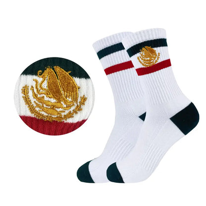🇲🇽 Step Into Culture & Pride! Introducing the Ultimate Mexican Flag Embroidered Socks!