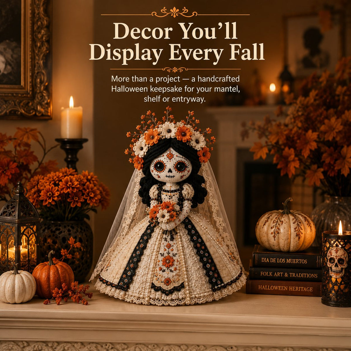 🖤 DIY Day of the Dead Patchwork Doll Kit