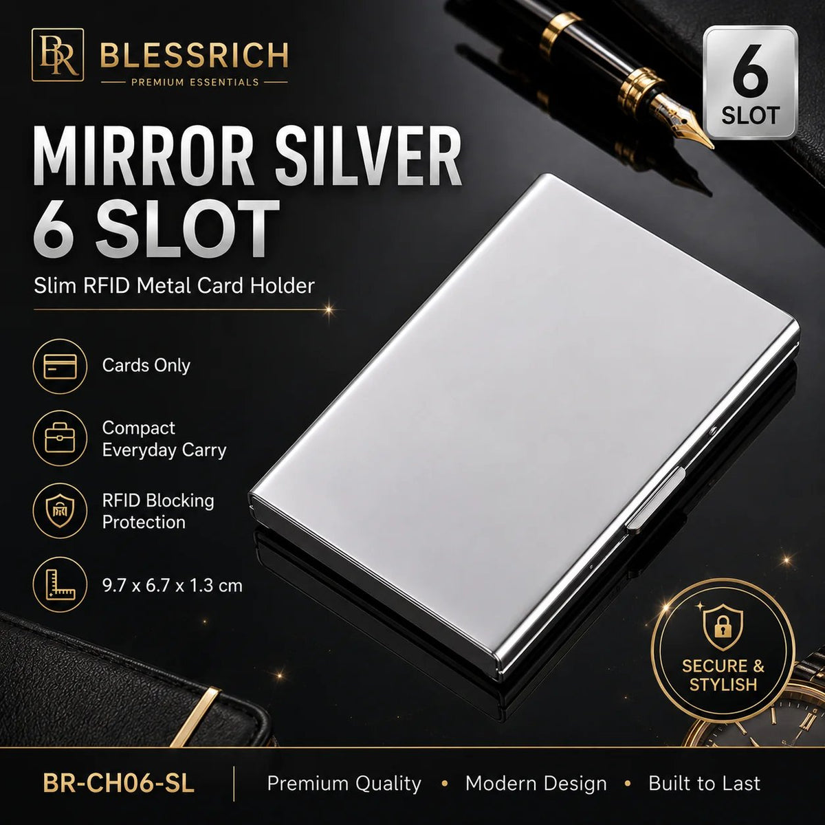 RFID Blocking Metal Card Holder