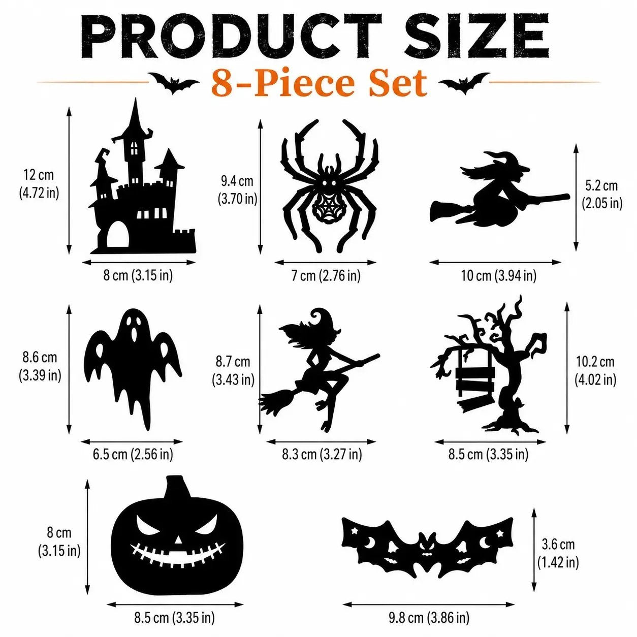 🔥LAST DAY 49% OFF | Renter-Friendly Peel & Stick Halloween LED Window Lights, No Drill No Residue, 8 Spooky Silhouette Designs