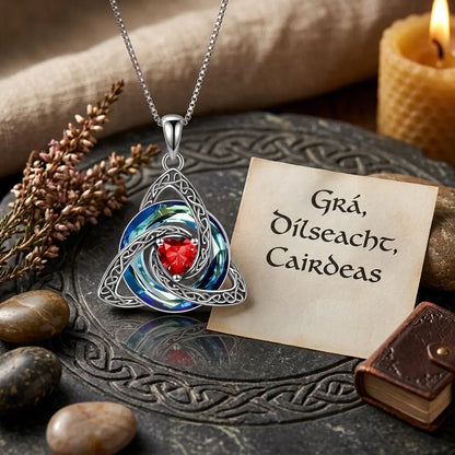 Celtic Birthstone Trinity Necklace  A Symbol of Faith, Love & Forever