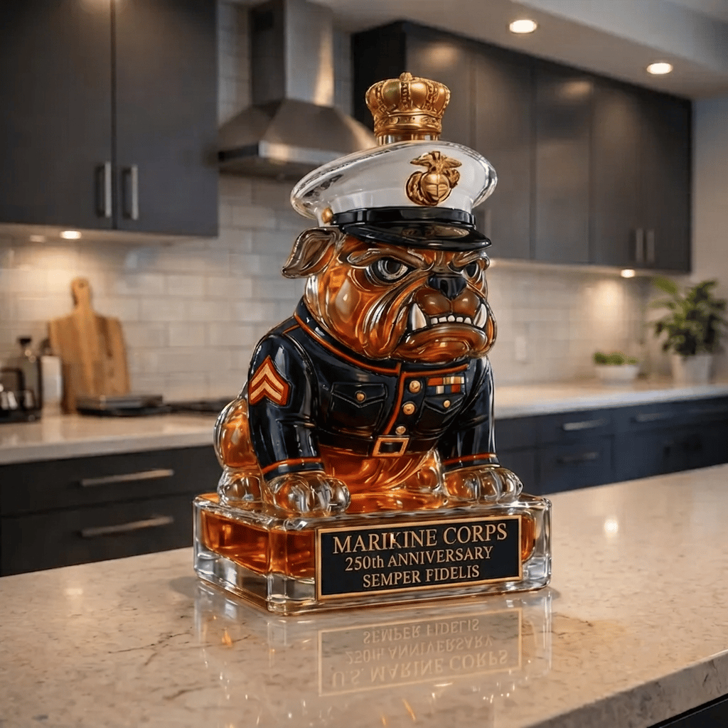 🇺🇸 Marine Corps Devil Dog 250th Anniversary Whiskey Bottle